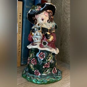Blue Sky Clayworks Heather Goldminc 2001 Christmas Caroler Tealight Holder